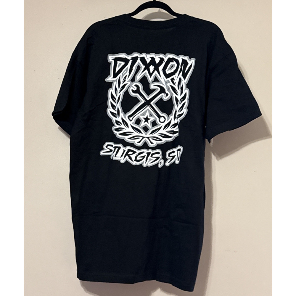 Dixxon Mens Tee Shirt Sturgis SD Sketchy Crest Size 2X Short Sleeve Black New - Picture 3 of 7